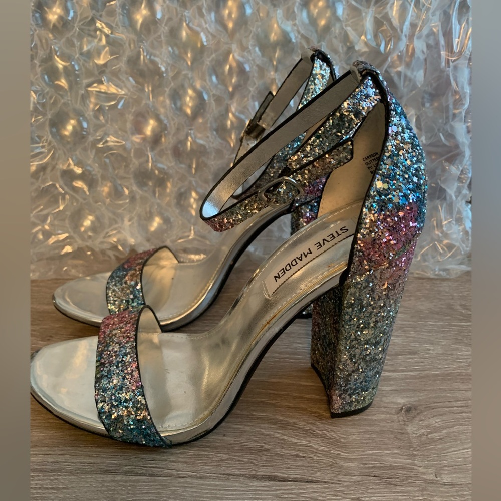 Glitter Steve Madden Block heels